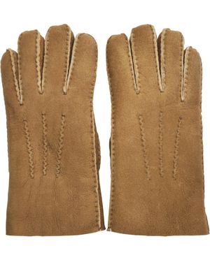 Infinity Leather Luxury Sheepskin Suede Gloves - Natural
