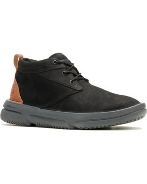 Hush Puppies Baylor Leren Zwarte Boots
