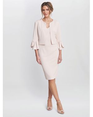 Gina Bacconi Melissa Crepe Dress And Jacket - White