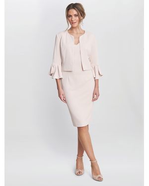 Gina Bacconi Melissa Crepe Dress And Jacket - White