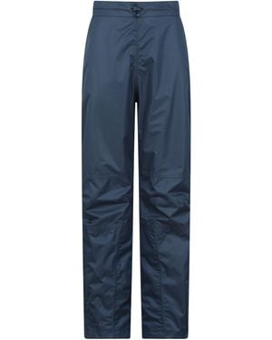 Mountain Warehouse 'Spray' Short Overtrousers With Taped Seams Waterproof Trousers - Blue