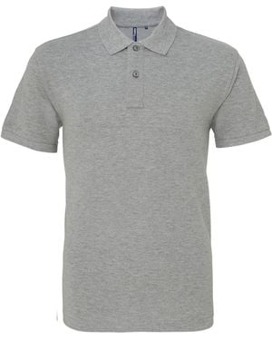 Asquith & Fox Plain Short Sleeve Polo Shirt (Heather) - Grey