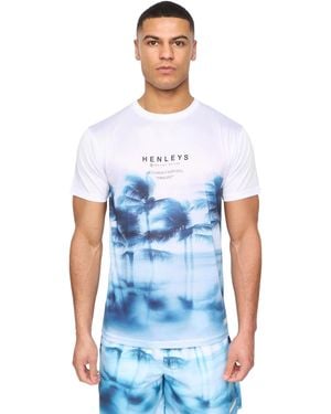 Henleys Hennicane T-Shirt (Optic) - Blue