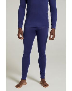 Mountain Warehouse 'Talus' Thermal Base Layer Trousers High Wicking Winter Trousers - Blue