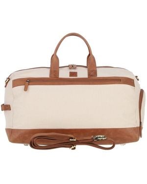 Fenland Sheepskin Exquisite Real Leather X Canvas Holdall - Pink