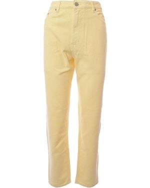 WÅVEN Waven High Rise Straight Leg Jeans - Yellow