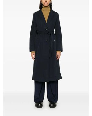 Add Single Breasted Trench - Blue