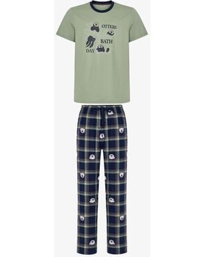 Penti Other Bath Trousers Pyjama Set - Blue
