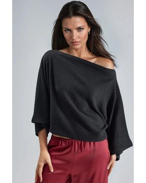 Busem Loose Fit Knit Blouse - Black