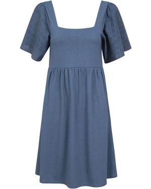 Mountain Warehouse Ladies Verona Broderie Sleeve Dress () - Blue