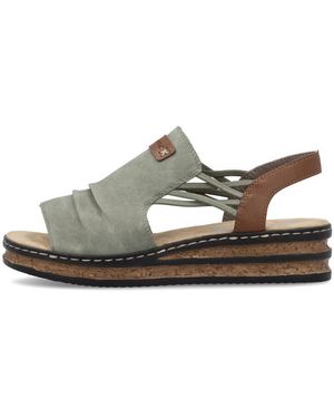 Rieker 62962-52 Sandals Leather - Green