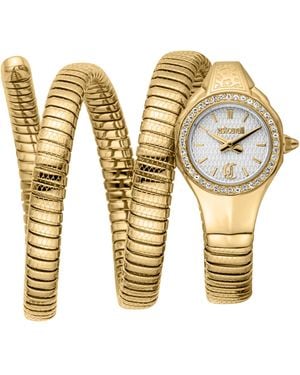 Just Cavalli Signature Snake Vita Fashion Watch – Jc1L355M0025 - Metallic