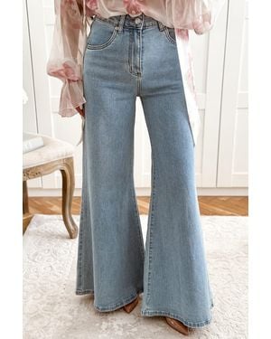 Everyday the Label Wide Leg Denim Jeans - Blue