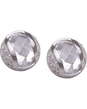 Orphelia 925 Sterling Stud Earrings - Black