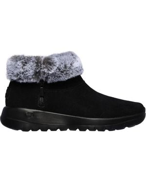 Skechers Ladies On The Go Joy Suede Ankle Boots - Black