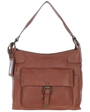 Ashwood Leather 'Pelle Fantasia' Vintage-Inspired Shoulder Bag - Brown