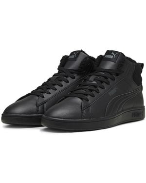 PUMA Smash 3.0 Mid Water Resistant Low Top Trainers - Black