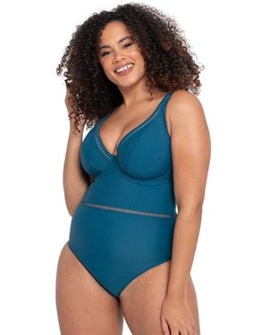 Curvy Kate First Class Plunge Swimsuit - Blue
