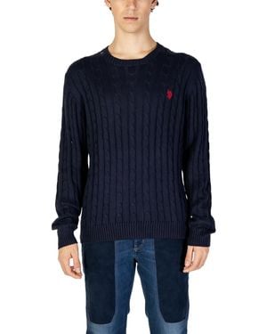U.S. POLO ASSN. Cable Knit Jumper Classic Fit - Blue