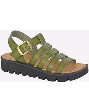 Cipriata Azia Wedge Sandal - Green