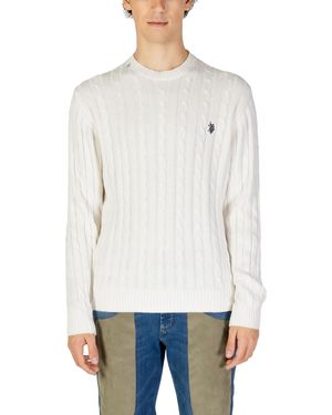 U.S. POLO ASSN. Cable Knit Jumper Classic Fit - White