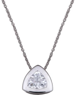 Orphelia 925 Sterling Chain With Pendant - White