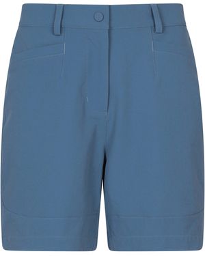 Mountain Warehouse 'Lade' Walking Shorts Water Resistant Sun Protection Active Bottoms Polyamide - Blue
