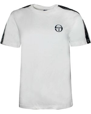 Sergio Tacchini Alexandra Logo Taped T-Shirt Casual Tee 38067 100 - White