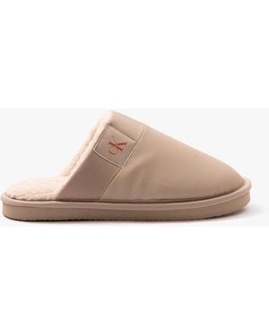 Calvin Klein Jeans Home Clog Surfaces Slippers Taupe - Brown