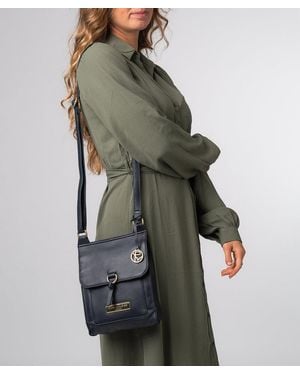 Pure Luxuries 'Naomi' Leather Cross Body Bag - Green