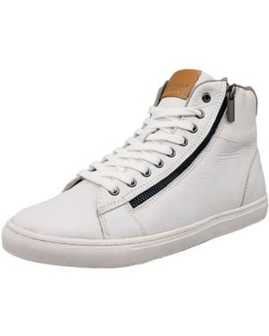 HX London Ilford Leather Ankle Boots - White