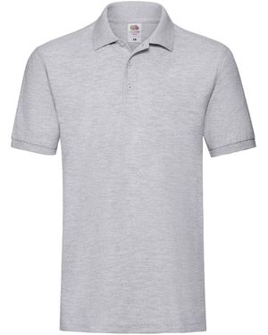 Fruit Of The Loom Premium Pique Polo Shirt (Athletic Heather) - Grey