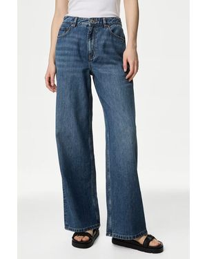 Secret Label Slouchy Wide Leg Jeans - Blue