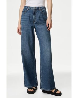 Secret Label Slouchy Wide Leg Jeans - Blue