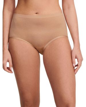 Chantelle Softstretch Stripes High Waist Brief - Natural