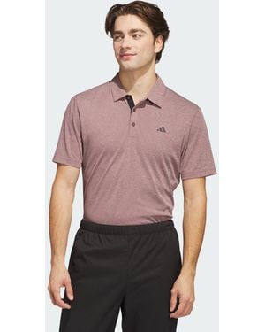 adidas Drive Heather Golf Polo Shirt - Red