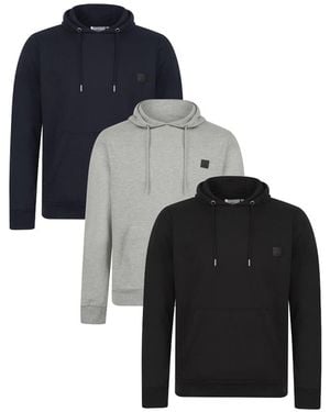 Tokyo Laundry 3-Pack Hooded Sweatshirts With Logo Badge - Black