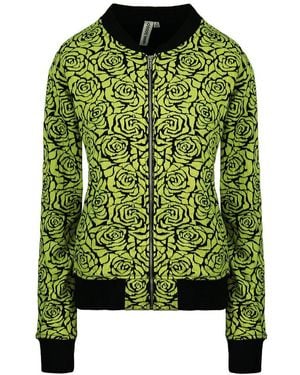 Vans Off The Wall Long Sleeve Zip Up Printed Track Jacket V2Yrd2P - Green