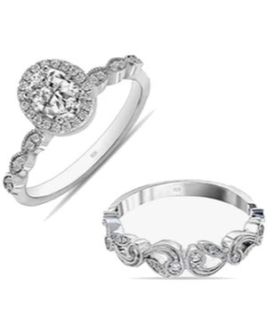 Bibei Duo Brilliant Ring Set - Metallic