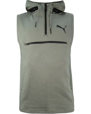 PUMA Evo Sl Sleeveless Hoodie Jumper Activewear Argave 574519 02 A58D Textile - Green