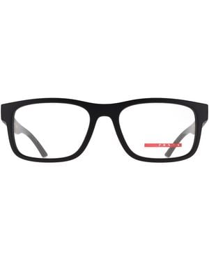 Prada Rectangular Rubbered Ps04Qv - Black