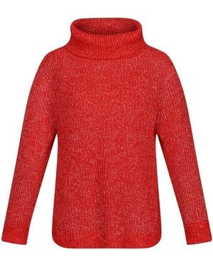 Regatta Turtle Neck High Collar Long Sleeve Jumper - Red