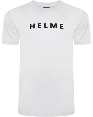 Helm Short Sleeve T-Shirt 100% Cotton Crew Neck - White