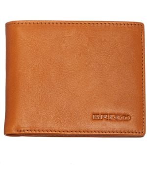 Breed Locke Genuine Leather Bi-Fold Wallet - Brown