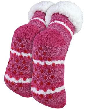 Sock Snob Ladies Soft Fluffy Lounge Socks - Pink