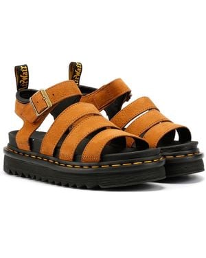 Dr. Martens Blaire Tumbled Nubuck Desert Sandals - Brown