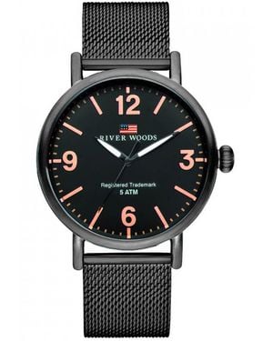 River Woods Delaware Watch Rw420035 Stainless Steel - Black