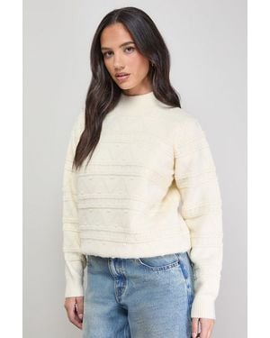 Oasis Bobble Stitch Detail Jumper - White