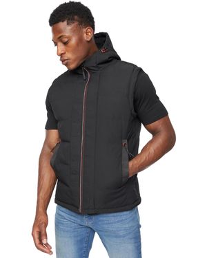Crosshatch Kampnew Embossed Gilet - Black