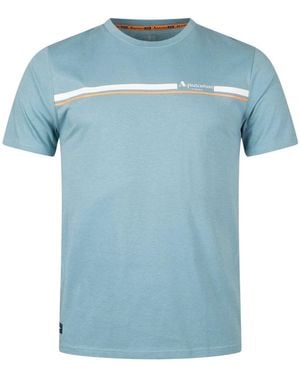 Aquascutum Active Cotton Stripes Avio T-Shirt - Blue